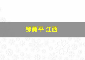 邹勇平 江西